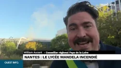 NANTES: MANDELA HIGH SCHOOL BURNS ON FIRE