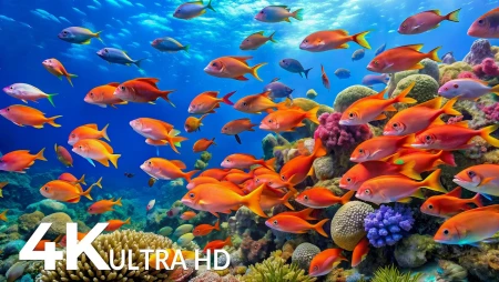 Underwater Aquarium with Colorful Fish in 4K